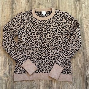 Leopard crew neck sweater